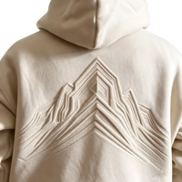 Sweat-shirt à capuche unisexe surdimensionné en molleton de coton lourd écologique avec broderie 3D et logo personnalisé