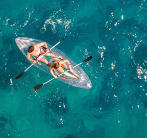 Kayak de agua de verano de gran tamaño transparente comercial al por mayor canoa de barco invisible transparente con 1 año de garantía Kayak de cristal - Product Image 4