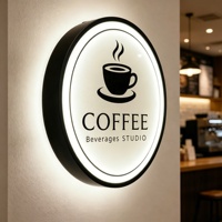 Insegna Luminosa 3D a Parete Personalizzata in Acrilico con Illuminazione LED per Pubblicità e Logo Aziendale a Doppia Faccia
