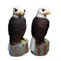 Señuelo de águila calva realista personalizado con base de roca y anillo para colgar, ligero, para exteriores, disuasor de caza y accesorio ahuyentador.