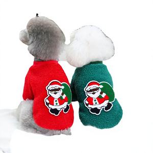 Suéter Navideño Cálido para Perro, con Diseño de Árbol de Navidad Rojo y Verde, Santa Claus, Astas de Reno y Lazo, para Cachorros - Product Image 4