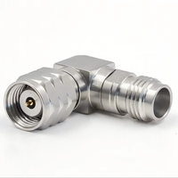 Adaptateur coaxial RF à angle droit 1,85/2,4-JWKG, mâle 1,85 mm vers femelle 2,4 mm, DC-50 GHz, connecteur à ondes millimétriques en acier inoxydable