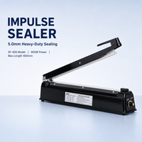 Scelleuse manuelle SF-400 pour petites commandes, 400 mm (16 pouces) de largeur de scellage, coque en fer, idéale pour l'emballage des boules de sésame