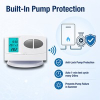 Klassischer C7RF Programmierbarer Umweltfreundlicher Drahtloser RF-Raumthermostat 868MHz zur Gaskesselsteuerung für Hotel, Wohnzimmer, Apartment