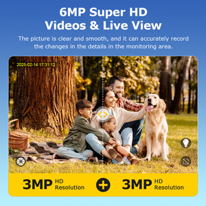 กล้องวงจรปิดอัจฉริยะ 4G WiFi PTZ  ติดตามอัตโนมัติ  แบบสองเลนส์  มองเห็นสองมุมมอง ความละเอียด 6MP  มุมมองภาพกว้าง 24/7  บันทึกต่อเนื่อง  กล้องรักษาความปลอดภัยภายในบ้านแบบเชื่อมต่อเครือข่าย - Product Image 4