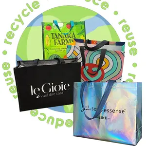 Personalizzato ricicla la drogheria riutilizzabile in tessuto Non tessuto 6 bottiglie divise porta Tote Bag in tessuto Non tessuto ecologico PP