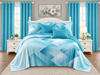 Ensemble de draps imprimés 8 pièces, taille Queen et King, literie complète pour chambre à coucher avec rideaux assortis, best-seller