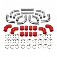 Foracing Kit de 12 colliers de serrage en silicone noir poli de 2,5 pouces pour tuyauterie d'intercooler, pour 6.0L 2003-2007