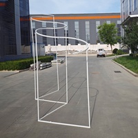 Cortina de Gasa en Forma de S para Decoración de Bodas, Eventos y Escenarios Grandes, Soporte para Cortinas de Hilo para Decoración de Exteriores