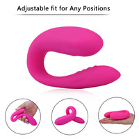 Usb Rechargeable Sans Fil Télécommande Clitoridienne Sucer Portable Double Plaisir Vibrateur U Forme Couple Sex Toys pour Femme
