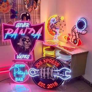Fabricant de dropshipping, enseigne au néon LED personnalisée en acrylique, montage mural, enseigne au néon UV, enseignes LED personnalisées pour spa, bar, magasin de tabac, décoration - Product Image 2