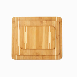 Bamboo Cutting Board 3-Piece Set With Handle For Kitchen Use - Product Image 2