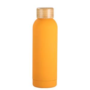 Custom Logo 350ml 500ml 750ml 1000ml 304 Stainless Steel Bamboo Lid Vacuum Sealed <b>Hot</b> Thermal Leak Proof Water Bottle - Product Image 1