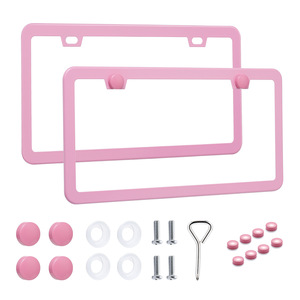 กรอบป้าย<span class=keywords><strong>ทะเบียน</strong></span>สแตนเลสหลากสีแบบใหม่ มาตรฐานสหรัฐอเมริกา สำหรับสหรัฐอเมริกาและแคนาดา พร้อมสกรูยึด - Product Image 6