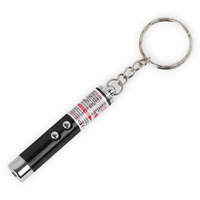 Pointeur laser LED écologique 2 en 1 et lampe de poche Mini laser rouge portable Jouets pour chat avec porte-clés