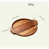 Plateau en bois robuste pour dîner, fête, hôtel, plateau à thé, vaisselle commerciale