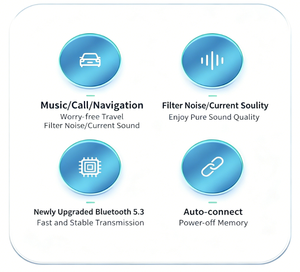 Adattatore <span class=keywords><strong>Bluetooth</strong></span> <span class=keywords><strong>AUX</strong></span> per <span class=keywords><strong>Auto</strong></span>, Ricevitore Audio Wireless da 3,5mm Alimentato via USB con Riconnessione Automatica e Cancellazione del Rumore per lo Streaming Musicale - Product Image 4