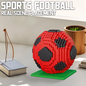 Bóng đá khối xây dựng thân cây Đồ chơi giáo dục cho trẻ em lứa tuổi 8 + Trắng & Đen bóng đá gạch sáng tạo chơi trò chơi Quà tặng sinh nhật - Product Image 4