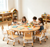 Vente en gros d'usine MIXIN - Mobilier préscolaire - Ensemble table et chaises rondes pour enfants - Table d'activités ergonomique pour la maternelle