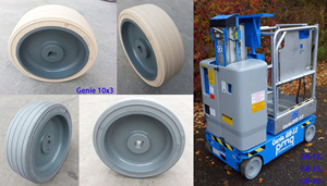 Neumáticos y Ruedas Industriales <span class=keywords><strong>de</strong></span> Goma Sólida Genie GR 20 Pequeños 57998 10x3 Estilo Antipinchazos con Materiales <span class=keywords><strong>de</strong></span> Acero - Product Image 2