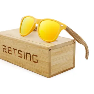 Пользовательские экологически чистые солнцезащитные очки Дети поляризованные деревянные бамбуковые солнцезащитные очки