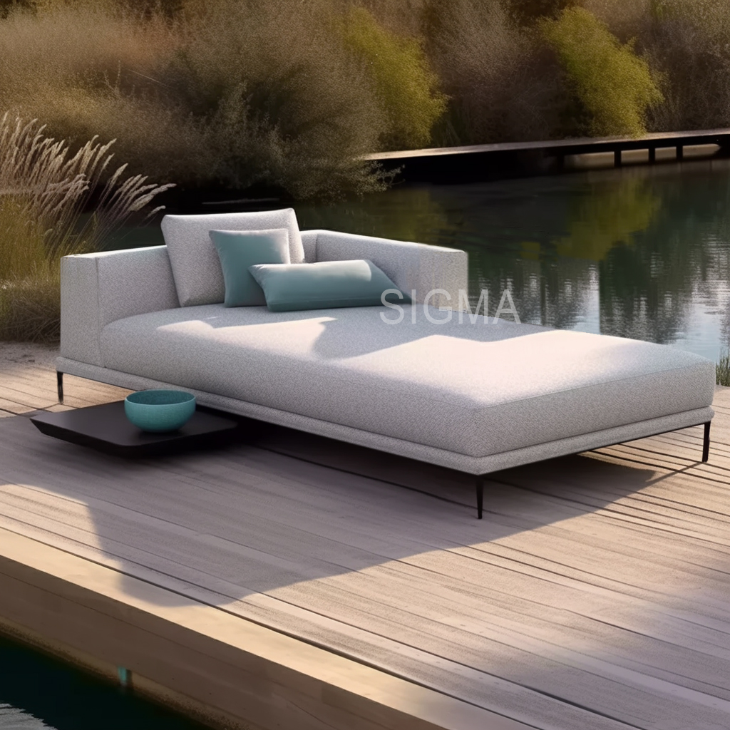 Modern All Weather Aluminum Furniture Patio Furniture Sets Chaise Outdoor Garden Sofa Daybed