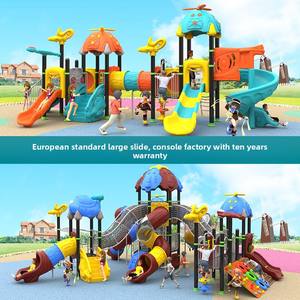 Grand équipement d'amusement extérieur combinaison balançoire et toboggan pour la place communautaire pour les installations de jeux pour enfants - Product Image 2