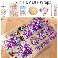 Lot de 7 : Gobelet en plastique Butterfly Libbey, Enveloppe de protection imperméable anti-UV, Carnet A5, Flacon pulvérisateur, Stylo, Couvercle de gobelet, Mini-gobelet