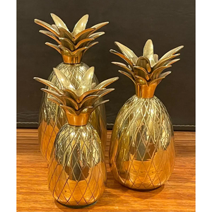 Portavelas para Centros de Mesa, Decoración de Alta Calidad, Cubo de Piña de Latón Color Champán para Fiestas de Cócteles - Product Image 2