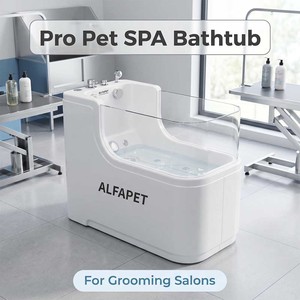 <span class=keywords><strong>Baignoire</strong></span> Spa <span class=keywords><strong>pour</strong></span> Animaux ALFAPET R-04 avec Massage à Bulles, Ozone, LED, en Acrylique, <span class=keywords><strong>pour</strong></span> Toilettage des Races Géantes - Product Image 1
