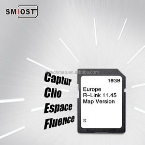 Tarjeta de Memoria SD SMIOST Actualizada con Cambio de CID de 16 GB para Navegación <span class=keywords><strong>Tom</strong></span> Navi, para Renault R-Link 11.45 Master Clio Europa - Product Image 1
