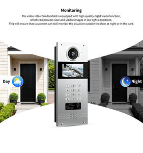 جهاز اتصال داخلي للباب بالفيديو يعمل بالتحكم الصوتي من تويا، طقم جرس باب 726+6*V7 بدقة 1080 بكسل مقاوم للماء، جرس باب ذكي مع شاشة LCD مقاس 4.3 بوصة - Product Image 3