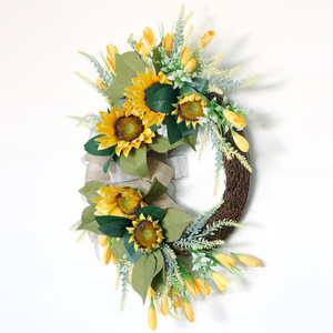 AYOYO OEM Couronnes <span class=keywords><strong>de</strong></span> fleurs Plage Hawaii Guirlande florale Couronnes <span class=keywords><strong>de</strong></span> mariage <span class=keywords><strong>Porte</strong></span> <span class=keywords><strong>Couronne</strong></span> suspendue - Product Image 1