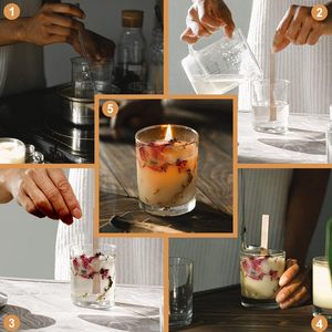 Trend Cherry Wood Crackling Sound Custom Shape Single Layer Modern Style Wooden <b>Wicks</b> Customizable Colors Sizes 16*95mm <b>Candle</b> - Product Image 4