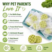 Biscuits lyophilisés de chou frisé de qualité supérieure pour chats et chiens, en gros, emballés individuellement, boîte complète, riches en protéines, pour toutes les étapes de vie
