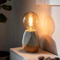 Lampe de bureau en céramique moderne, design simple, base d'ampoule E14, ampoules LED à économie d'énergie, veilleuses