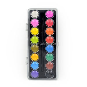 Ensemble de peinture <span class=keywords><strong>aquarelle</strong></span> solide pour enfants de qualité chaude avec <span class=keywords><strong>palette</strong></span> en plastique - Product Image 1