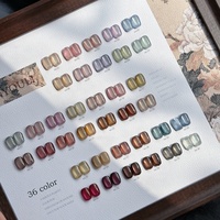 Nouvel ensemble de 36 gels à ongles multicolores effet œil de chat marron, longue tenue, sans HEMA, sans TPO, non toxique, pour salon de manucure UV