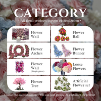 Composition florale artificielle sur piédestal Rose Blush Luxurante et Hortensia Bleu Clair pour Panneau de Bienvenue de Mariage