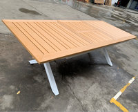Table d'extension extensible en aluminium pour jardin, système Butterfly