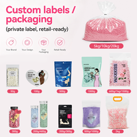 Perlas de Cera Depilatoria Dura Brillante de 6 Semanas de Duración, Forma Personalizada, Precio de Fábrica, Marca Privada