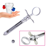Herramienta Quirúrgica Dental y Oral para Blanqueamiento Dental, Jeringa Dental de Acero Inoxidable de Alta Calidad, Cabeza de Gancho, Cabeza Recta