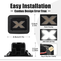 Feu de plaque d'immatriculation LED en forme de X pour Ford F-150 2015-2024 FL3Z13550A, ensemble de feux de plaque arrière pour pare-chocs, ajustement direct, lot de 2 pièces