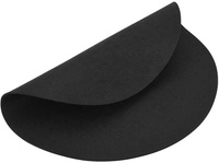 Tapis de plateau de platine en feutre d'amortissement des vibrations noires antidérapantes et antistatiques de 7.8 pouces pour tourne-disque vinyle LP