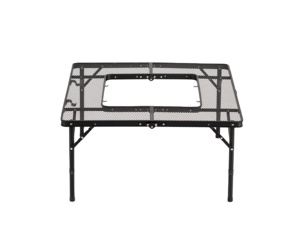 Mesa de Picnic cuadrada para exteriores, mesa de cartas para acampar, altura ajustable, portátil, ligera, asa de transporte para campamento - Product Image 1