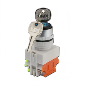 LAY37-11BN 22mm 1NO1NC IP65 ABS Rotary <b>Switch</b> with Key 10A 600V Home Appliance Use Shipping Not Included - Product Image 3