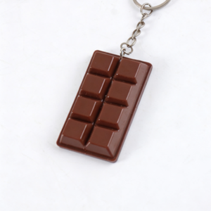 Grosir Gantungan Kunci PVC Cokelat Simulasi Makanan Kreatif Kartun Ramah Lingkungan Berkualitas Tinggi <span class=keywords><strong>Mini</strong></span> Charm Promosi Anak-anak - Product Image 4