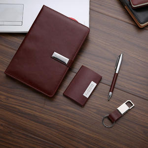 Ensemble de porte-clés, stylo, agenda et portefeuille en cuir PU personnalisé avec logo 2025, style professionnel, cadeau de remise de diplôme, promotion d'entreprise, cadeau pour la fête des pères - Product Image 2