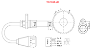 Sensor de velocidad de efecto Hall de latón de 4 pines YH-104X, tipo sonda 4.5-30V para motor de CA, montacargas, transmisión automática, resistente al aceite y al polvo