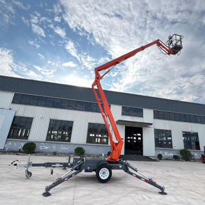 Plataforma de trabajo aéreo eléctrico de 380V Brazo plegable Remolque Cadena de acero Polipasto de 380V para hoteles Otras industrias Proveedor de China - Product Image 1